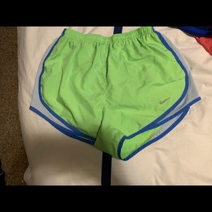 Green nike dri-fit shorts